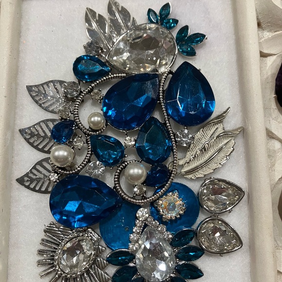 JEWELRY ART COLLAGE IN 3/D. HANDMADE UNIQUE DAZZLING COLORS - Picture 4 of 14